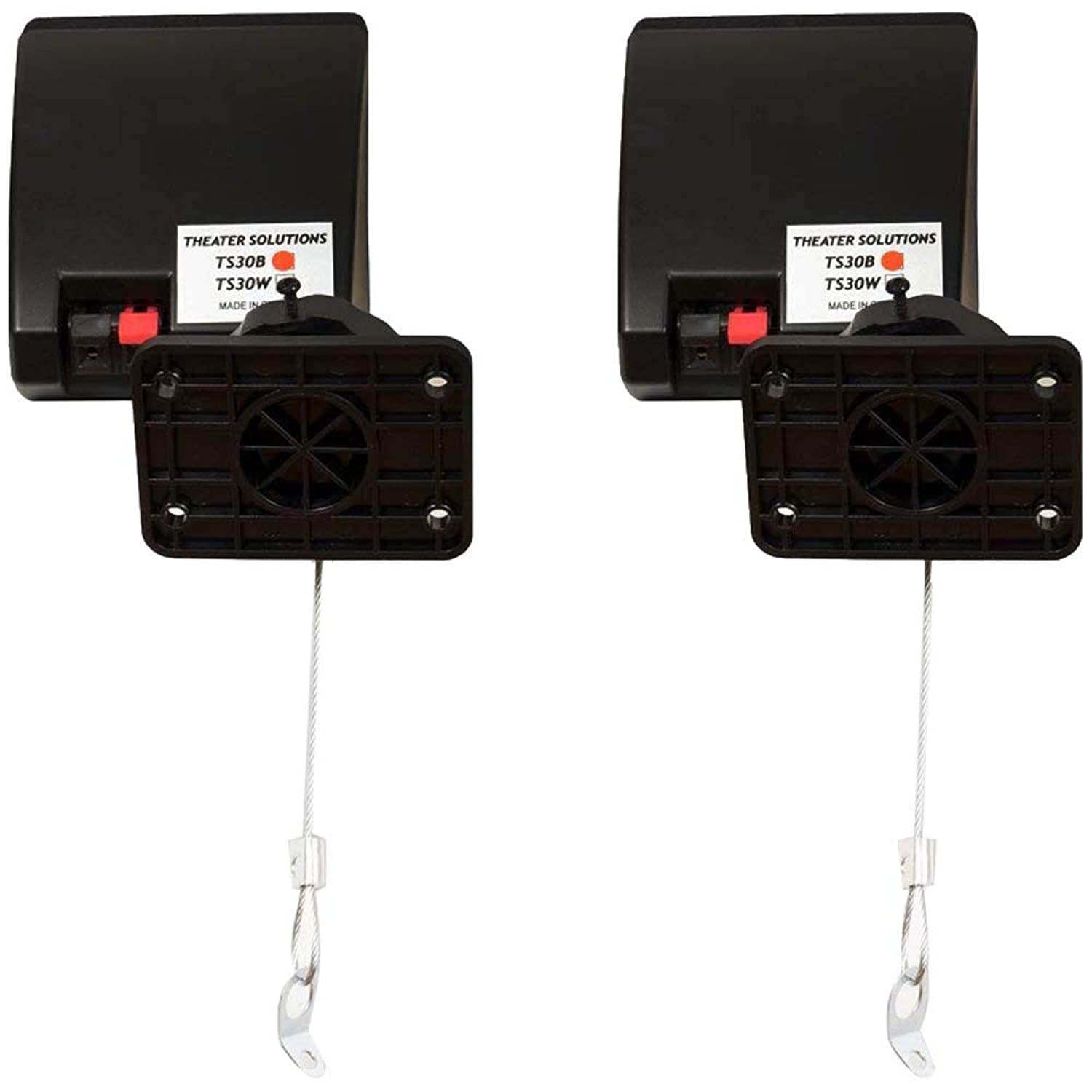 Theater Solutions TS30B Mountable Indoor Speakers Black Bookshelf Pair