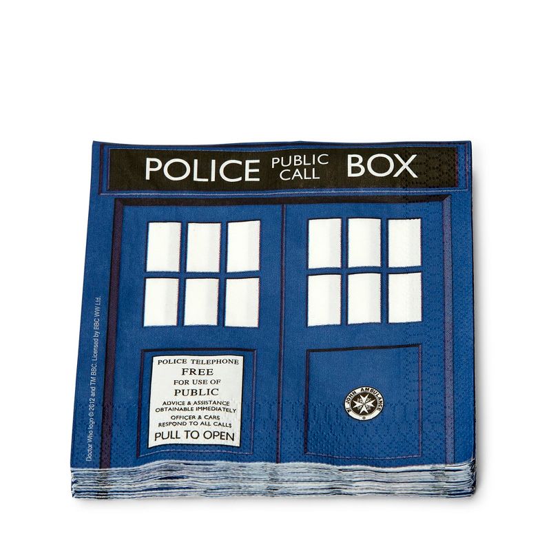 Seven20 Doctor Who 6.5" TARDIS Paper Napkins, Set of 20