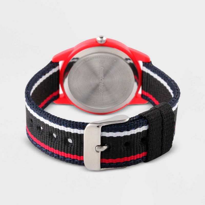 Kids' Red Balloon Dinosaur Plastic Time Teacher Strap Watch - Black