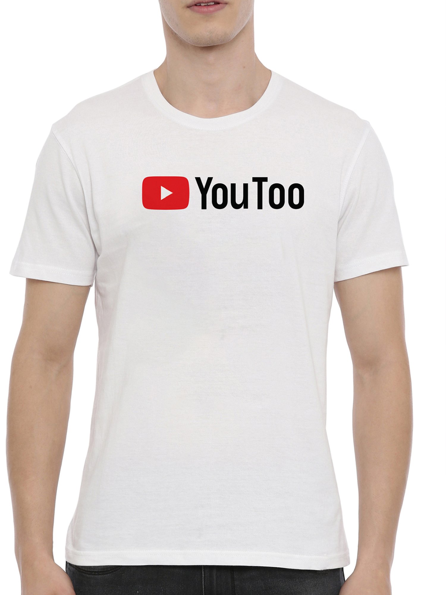 BLACK RADIO White Slim Fit Printed Cotton Crew T-Shirt