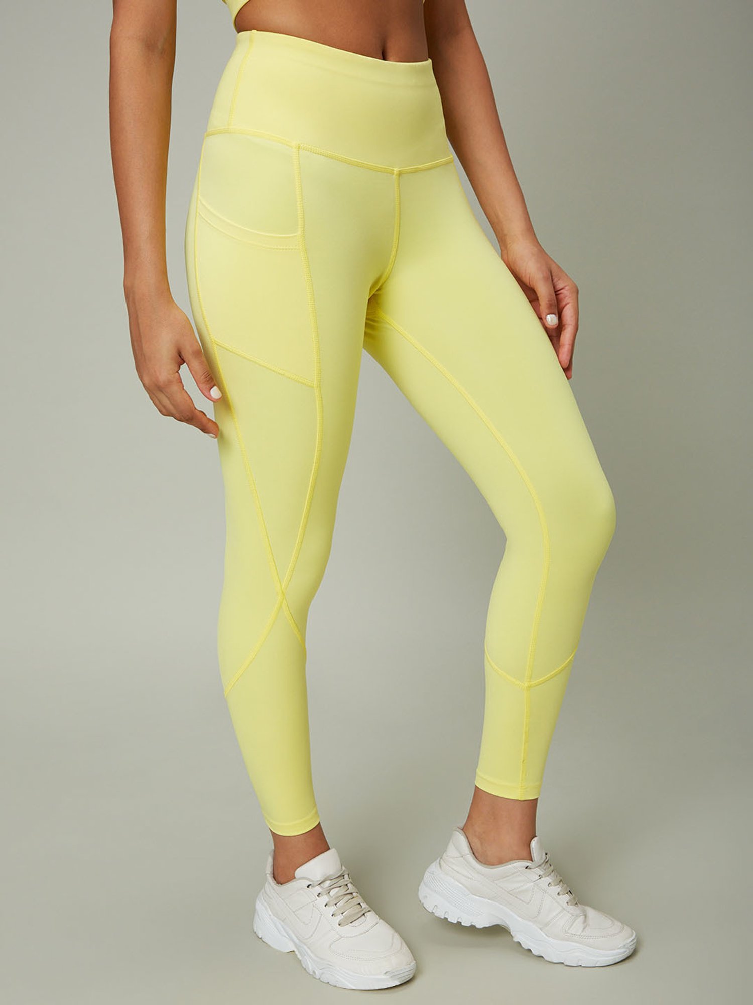 SILVERTRAQ Yellow Relaxed Fit Leggings