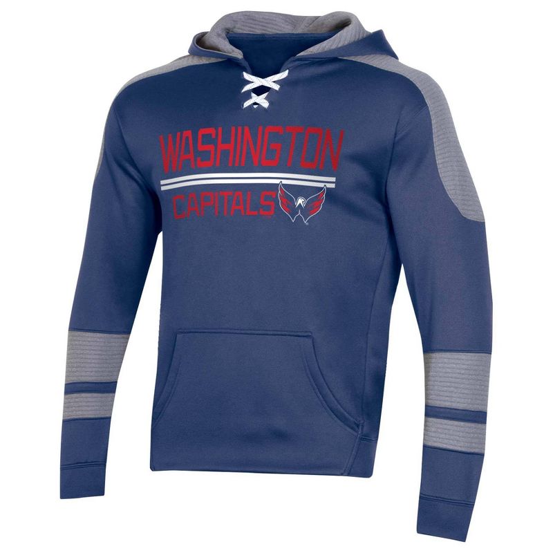NHL Washington Capitals Men's Edge Poly Textured Hoodie - L
