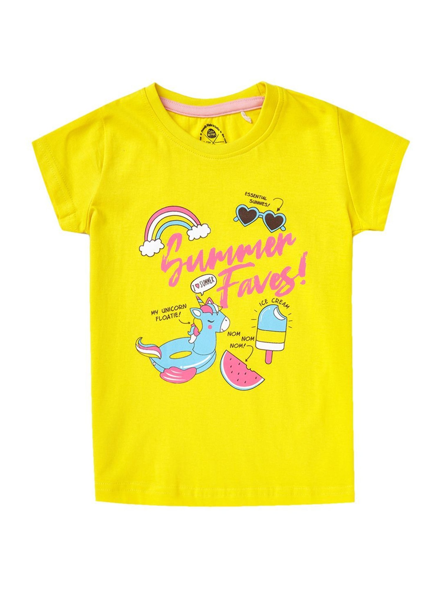 Cub McPaws Kids Multicolor Cotton Printed T-Shirt (Pack of 3)