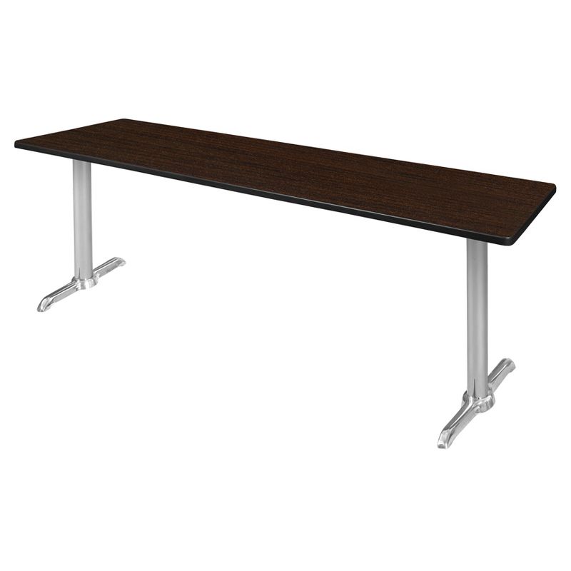 84" Via Training Dining Table Espresso/Chrome - Regency