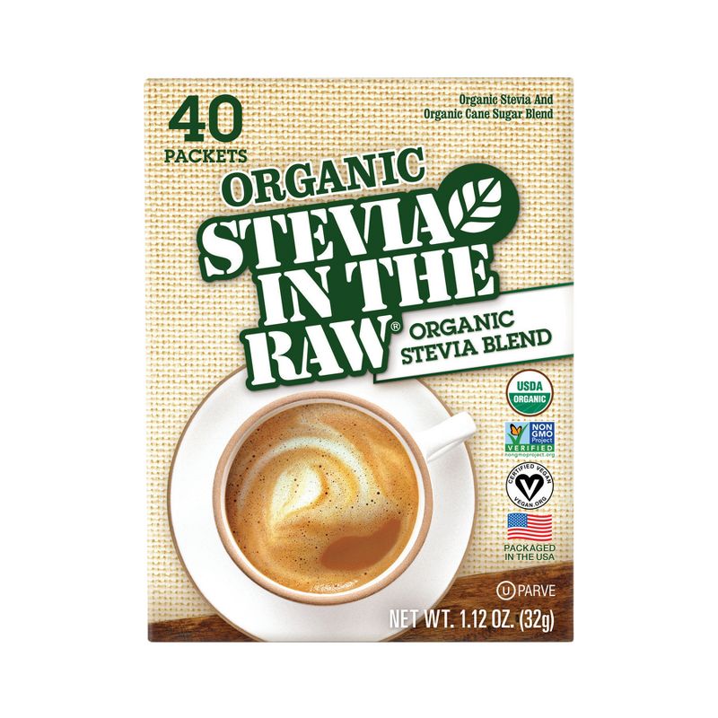 Organic Stevia In The Raw Zero Calorie Sweetener Packets - 1.12oz/40pk