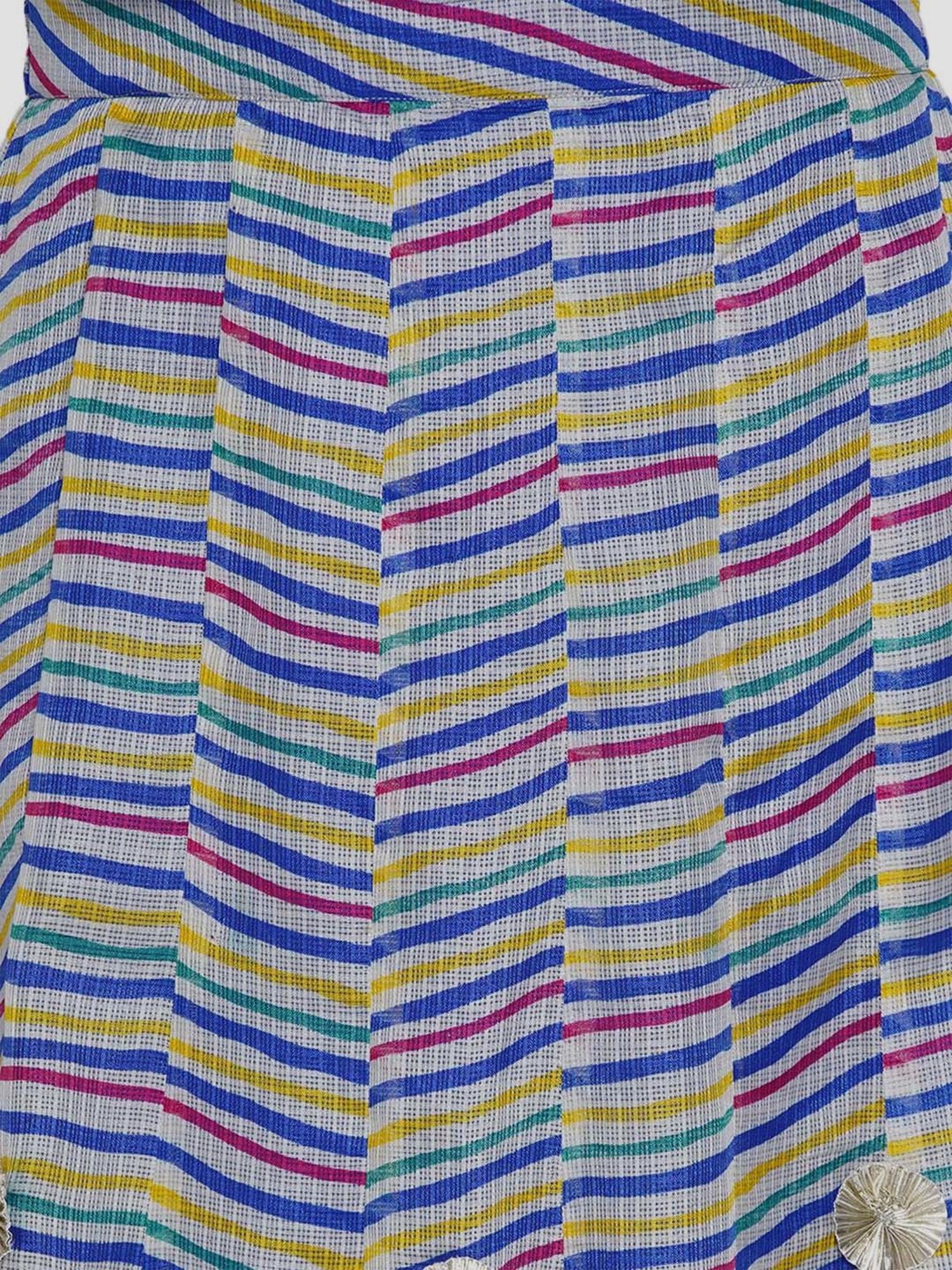 Women Republic Blue & White Top Skirt Set