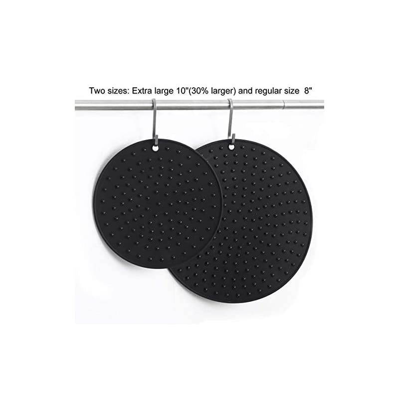 Large, Thick Silicone Trivet Mat Set For Hot Dishes,Pots and Pans, Kitchen Hot Pads for Countertop and Table, Silicone Pot Holders, 2 Large and 2 Regular Sizes S/4 (Teal)