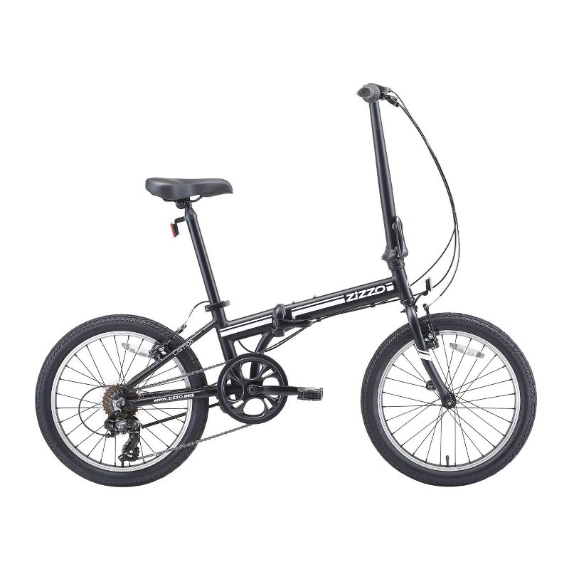 ZiZZO Campo 7-Speed Aluminum 20" Folding Bike - Black