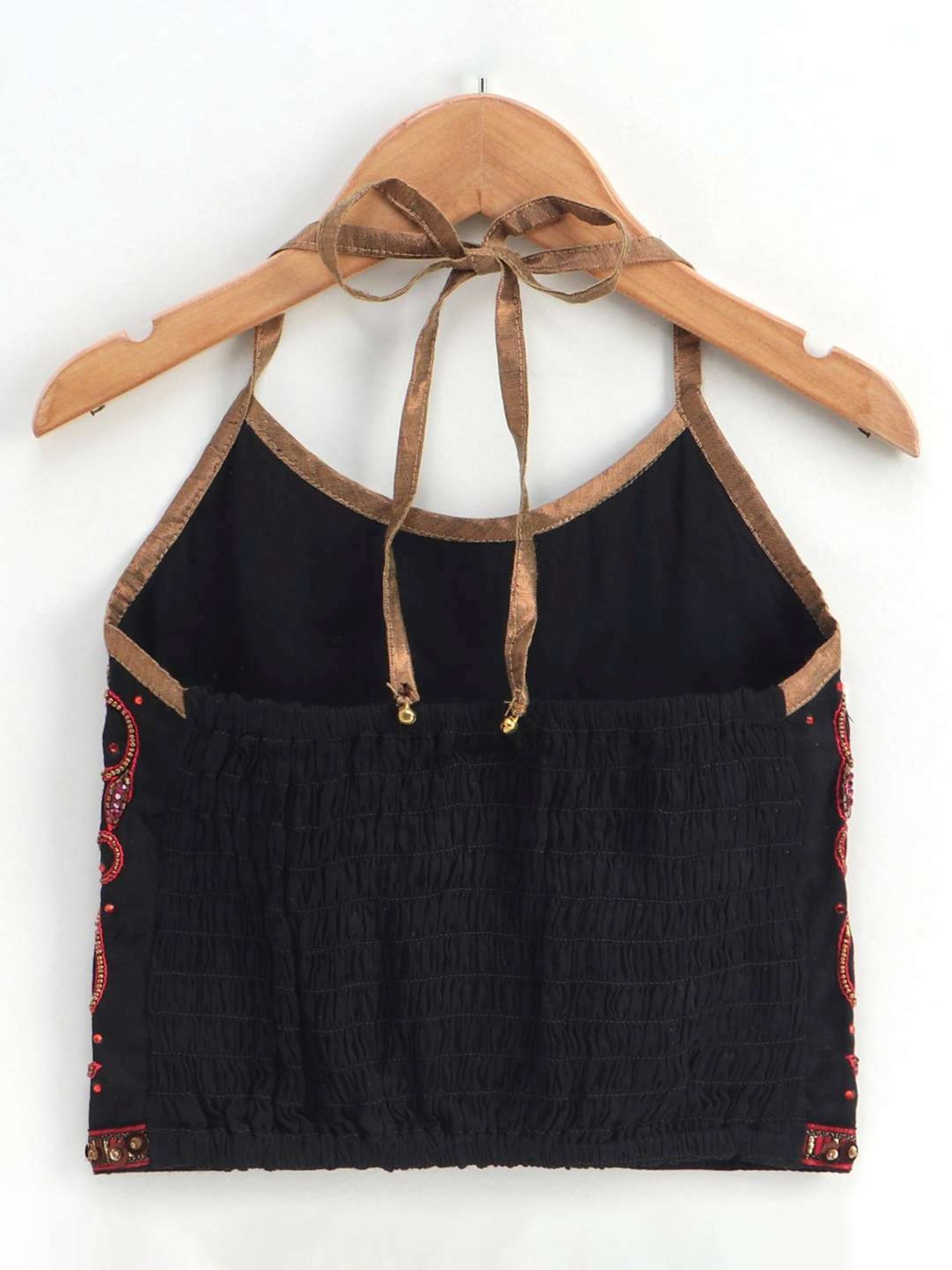 TWISHA Kids Black & Red Embroidered Top Set