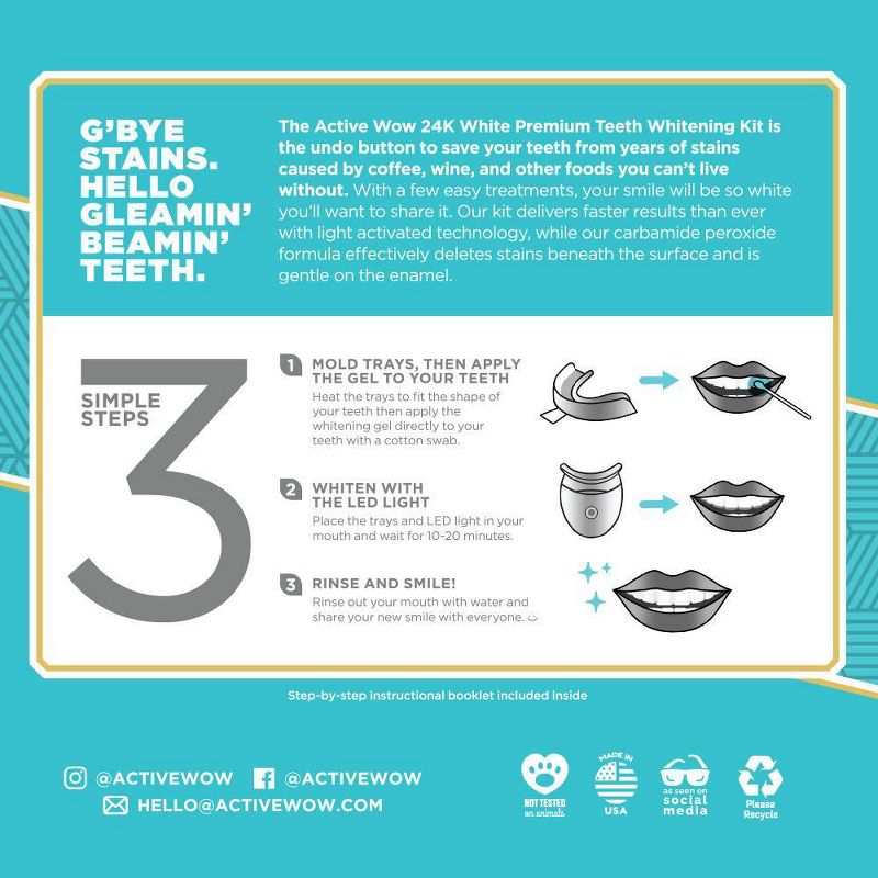 Active Wow White Premium Teeth Whitening Kit