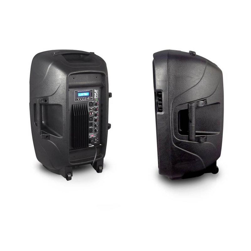 Pyle Portable 10 Inch 2 Way Full Range Bluetooth PA Loud Speaker High-Performance Versatile Karaoke Subwoofer Monitor Speaker System, Black (2 Pack)