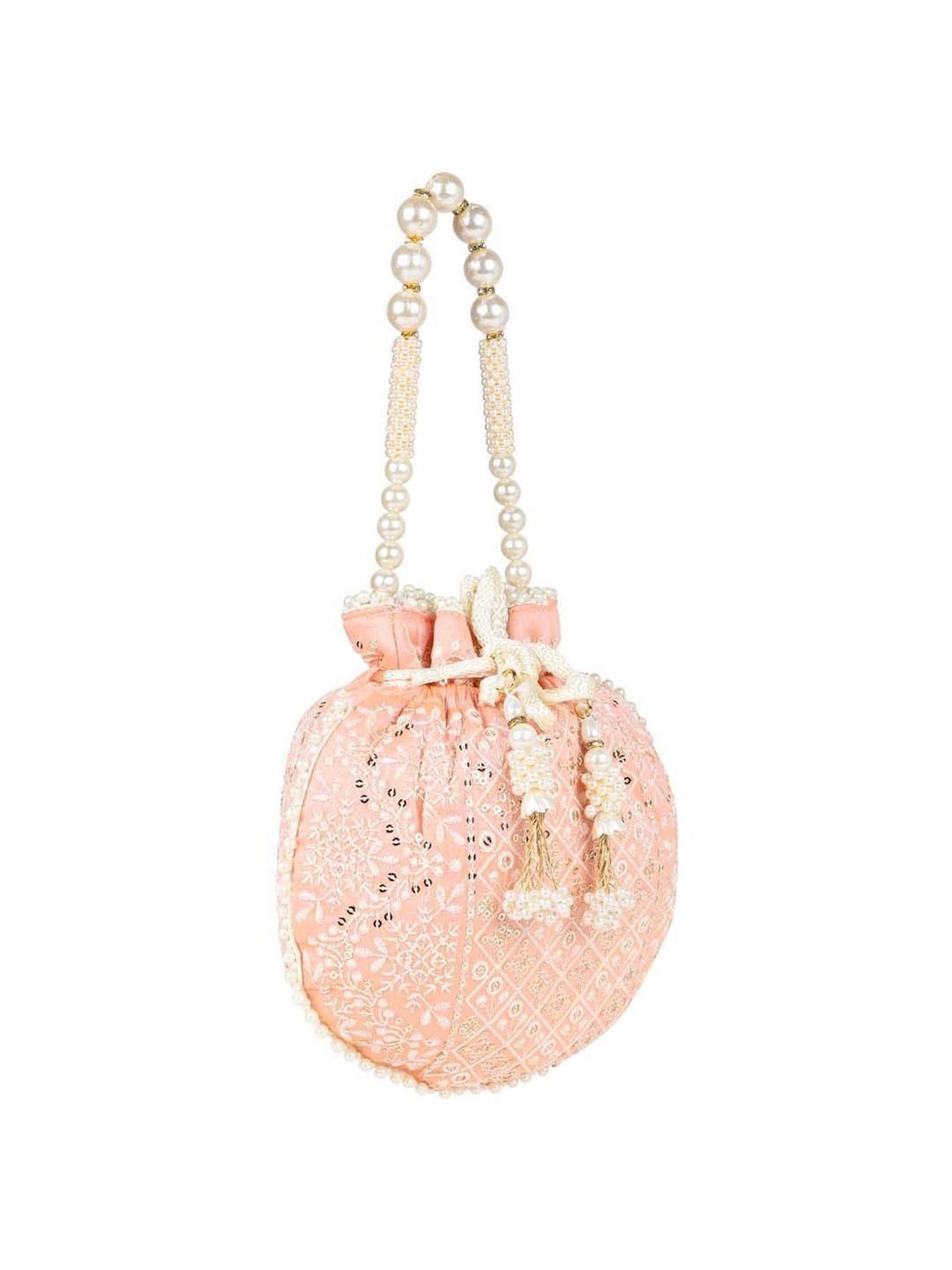 Rocia by Regal Peach Embellished Potli