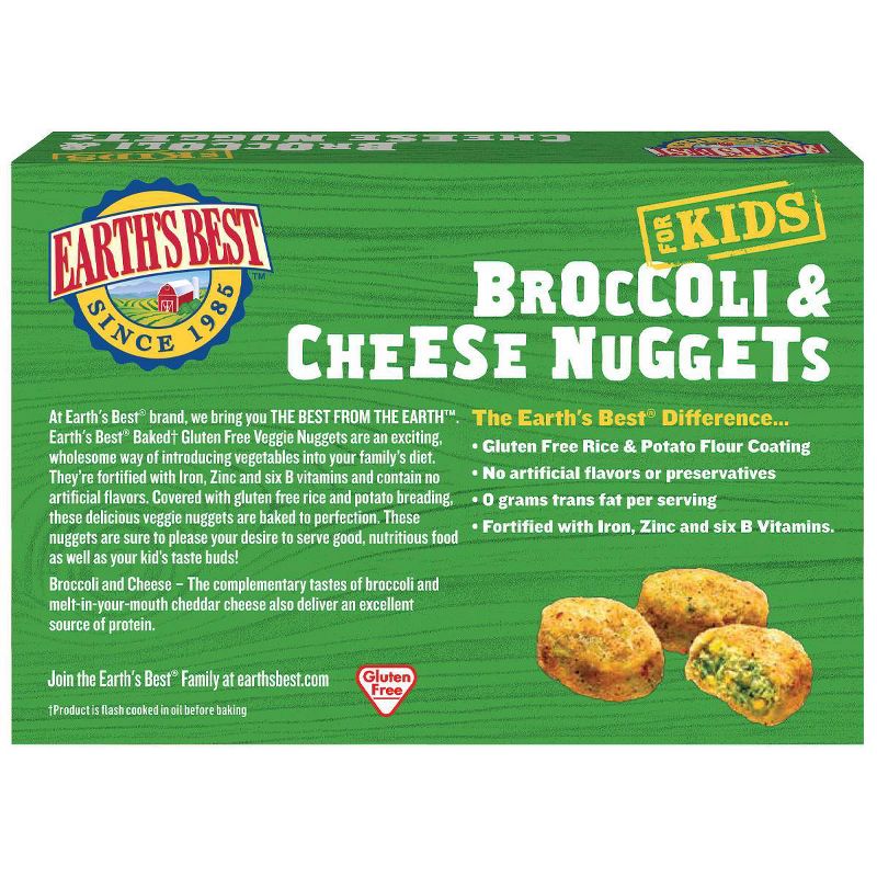 Earths Best Gluten Free Broccoli and Cheese Frozen Nuggets - 8oz