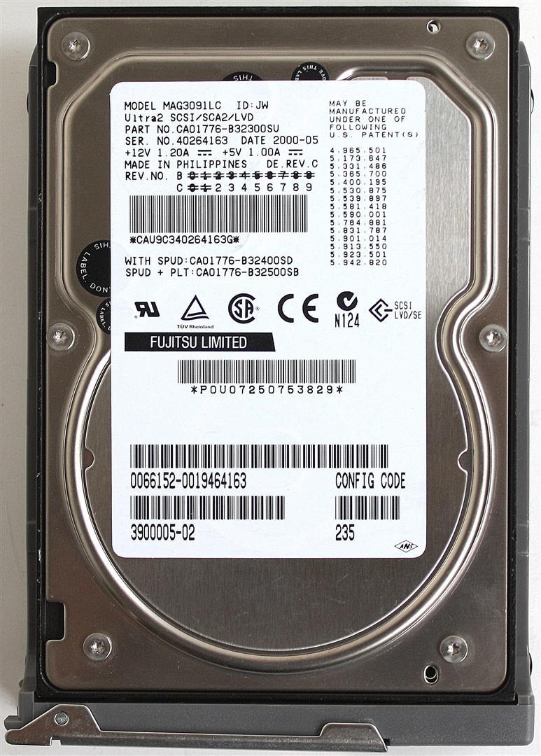 HDD 9.1GB SCSI, CA01776-B32300SU, SUN 3900005-02, 5403966-01