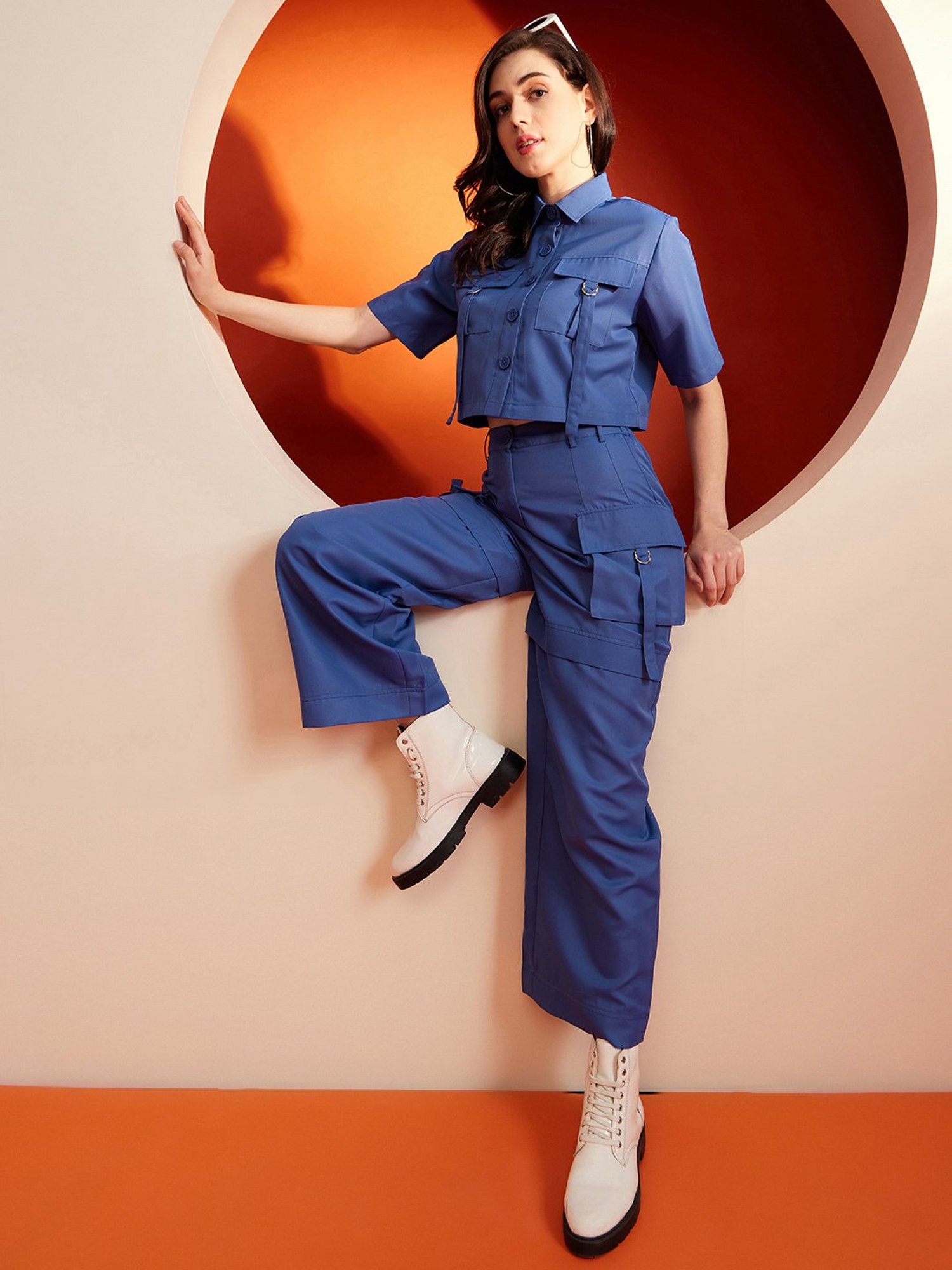 KASSUALLY Blue Maxi Co-Ord Set