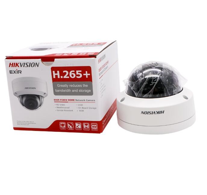 Hikvision English version DS-2CD2185FWD-I 8MP Network mini dome security CCTV Camera POE SD card 30m IR H.265+ IP camera IK10 IP67, (8MP, 4.0mm fixed lens, 1 Pcs)