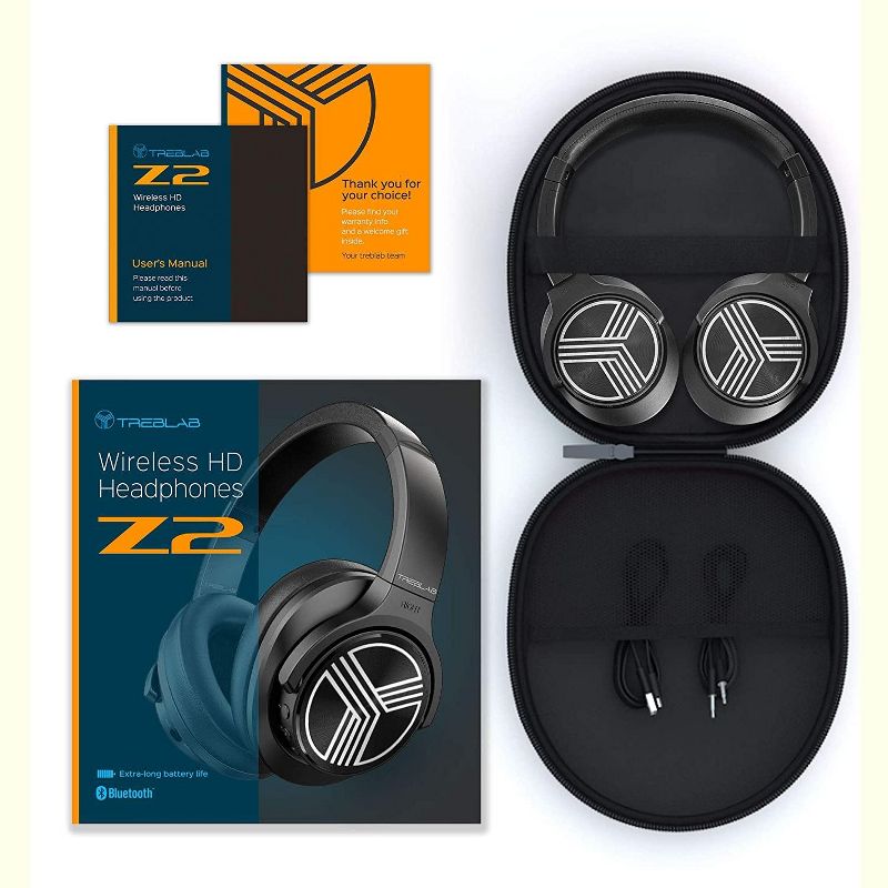 TREBLAB Z2  Over Ear TWS Workout Headphones with Microphone