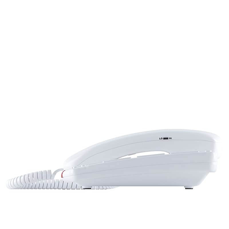 Amplified Single Line Corded Desk Telephone with Large Easy to Read Buttons and Extra Loud Ringer