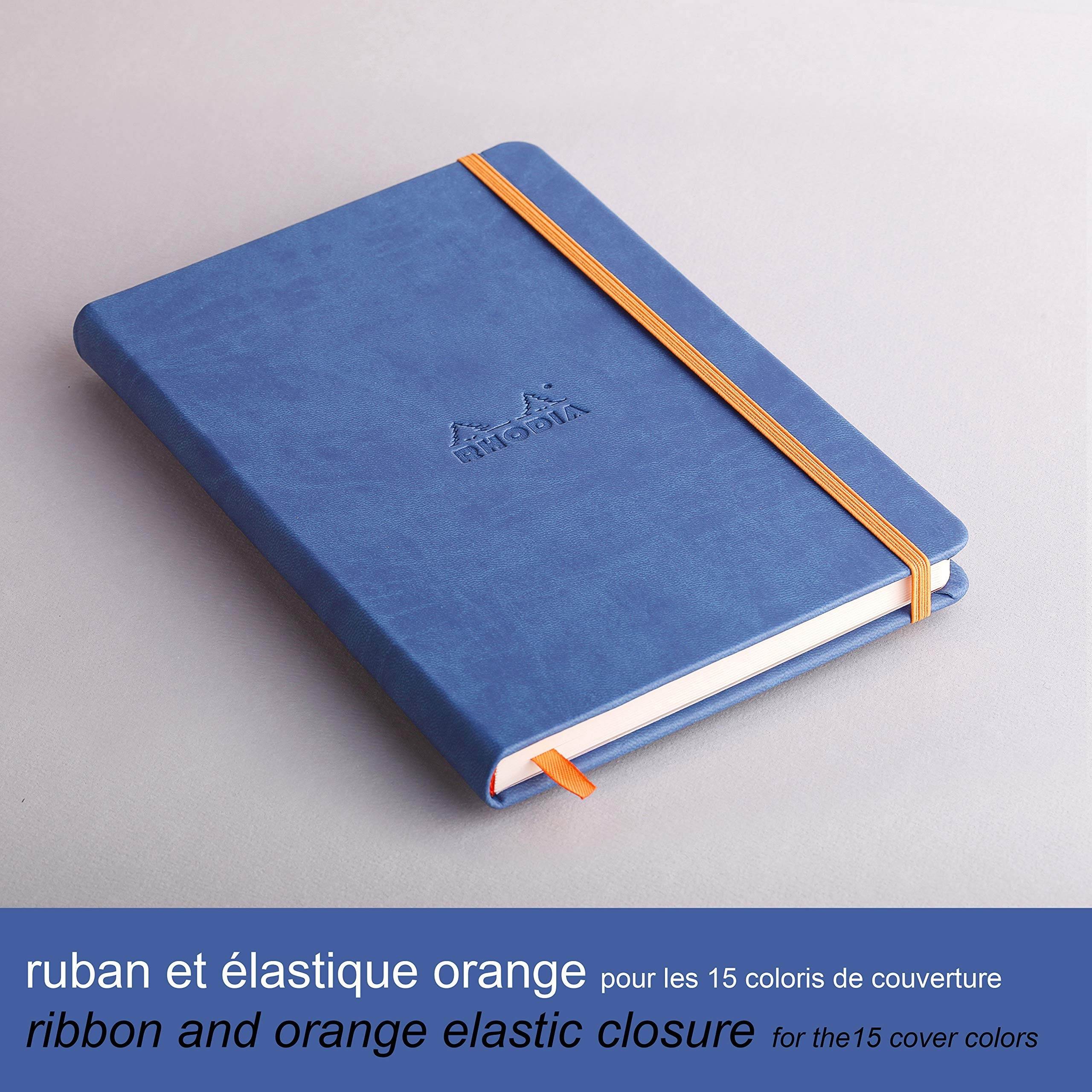 Rhodia Rhodiarama A5 Webnotebook, 5.5 in x 8.25, Lined - Sapphire (118748)