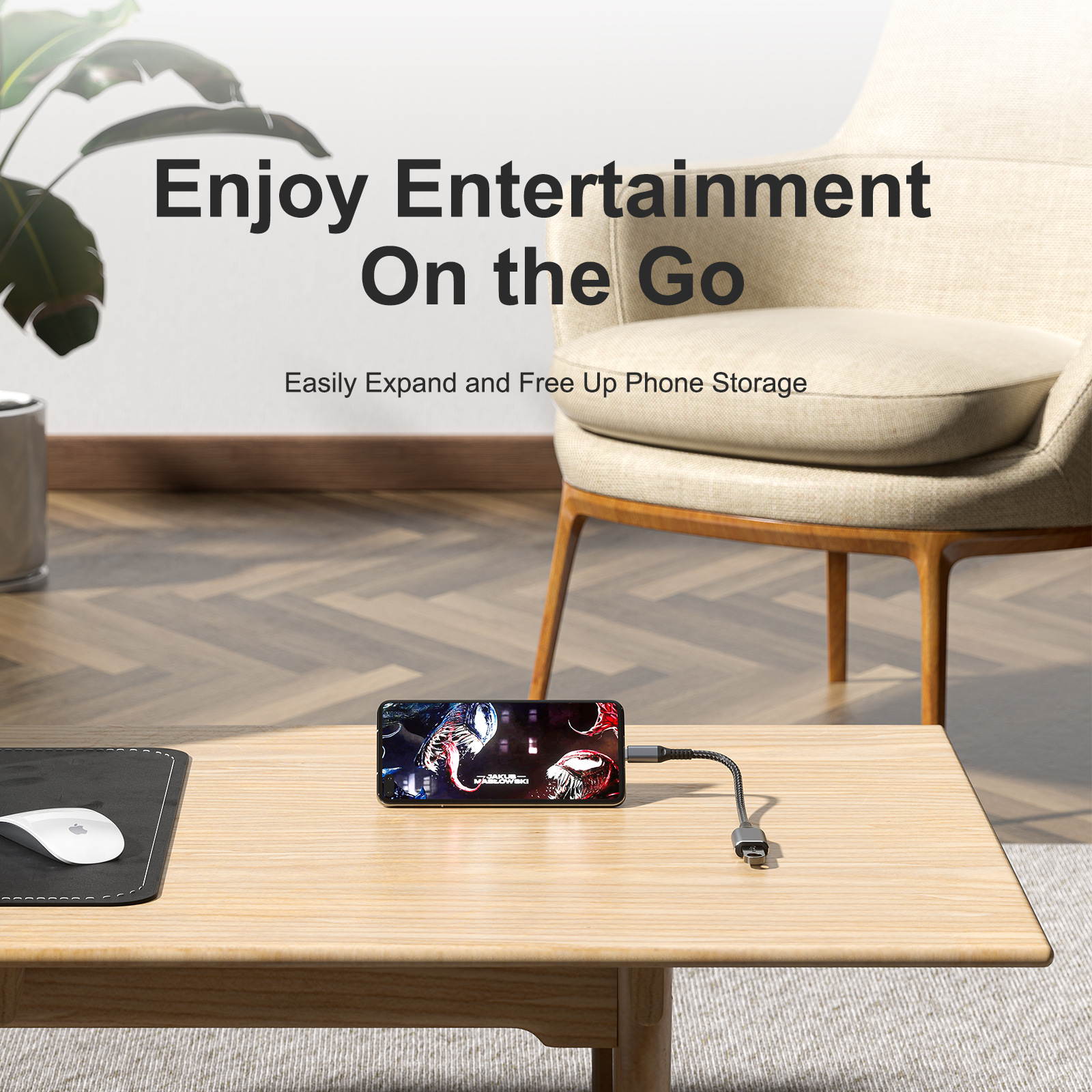 USB C to USB Adapter Type C OTG Cable USB C Male to USB 3.0 A Female Cable Connector ( 2 PACK)