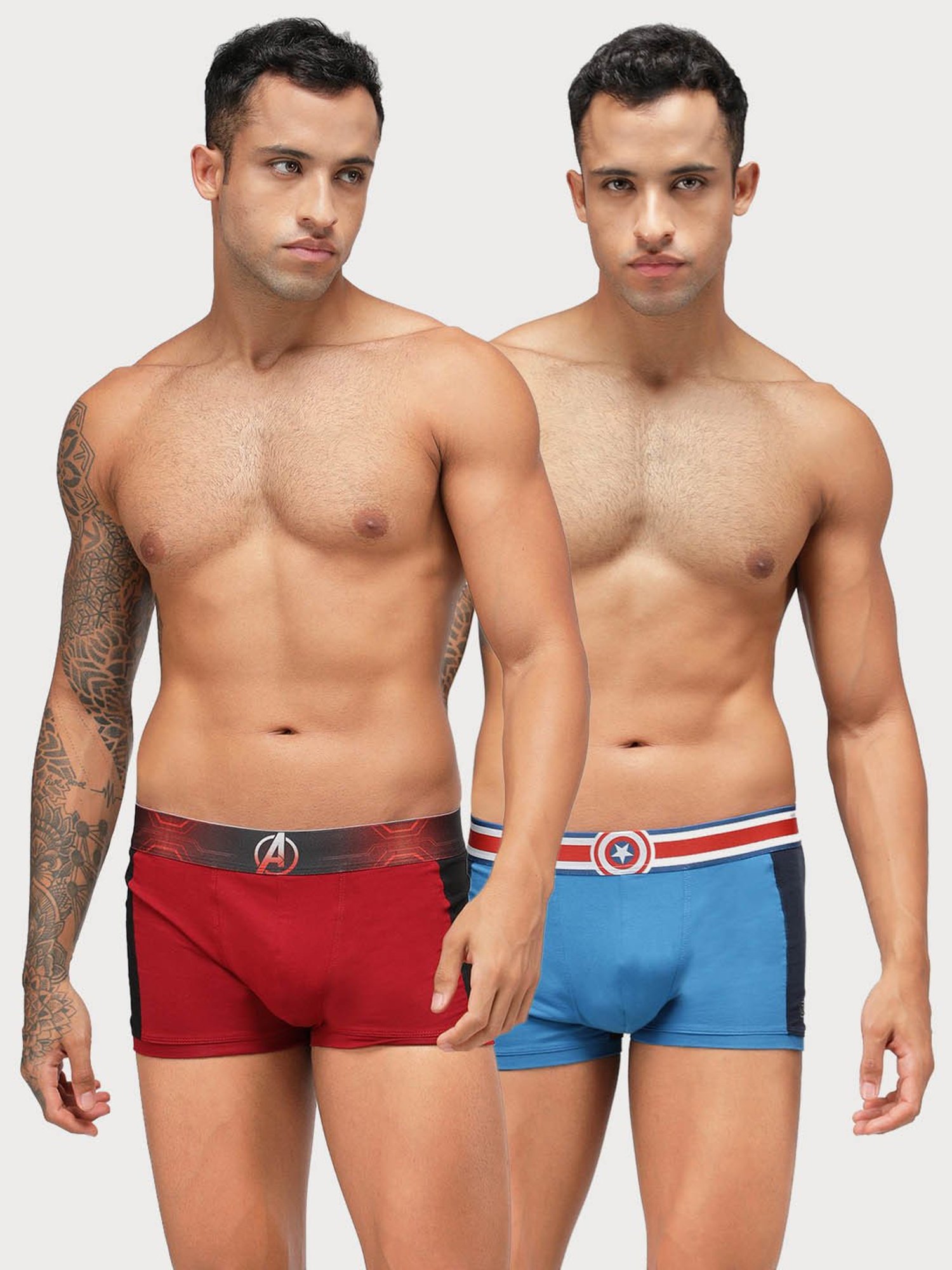 Zoiro Sky Driver & Chinese Red Regular Fit Trunks - Pack Of 2