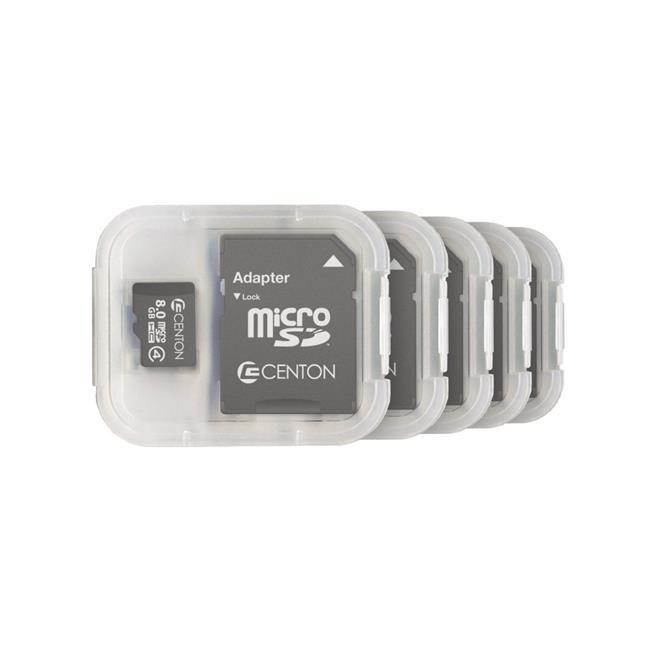 Centon Electronics S1-MSDHC4-8G5PK 8GB MP Essential Micro SDHC Card-Class 4, Pack of 5