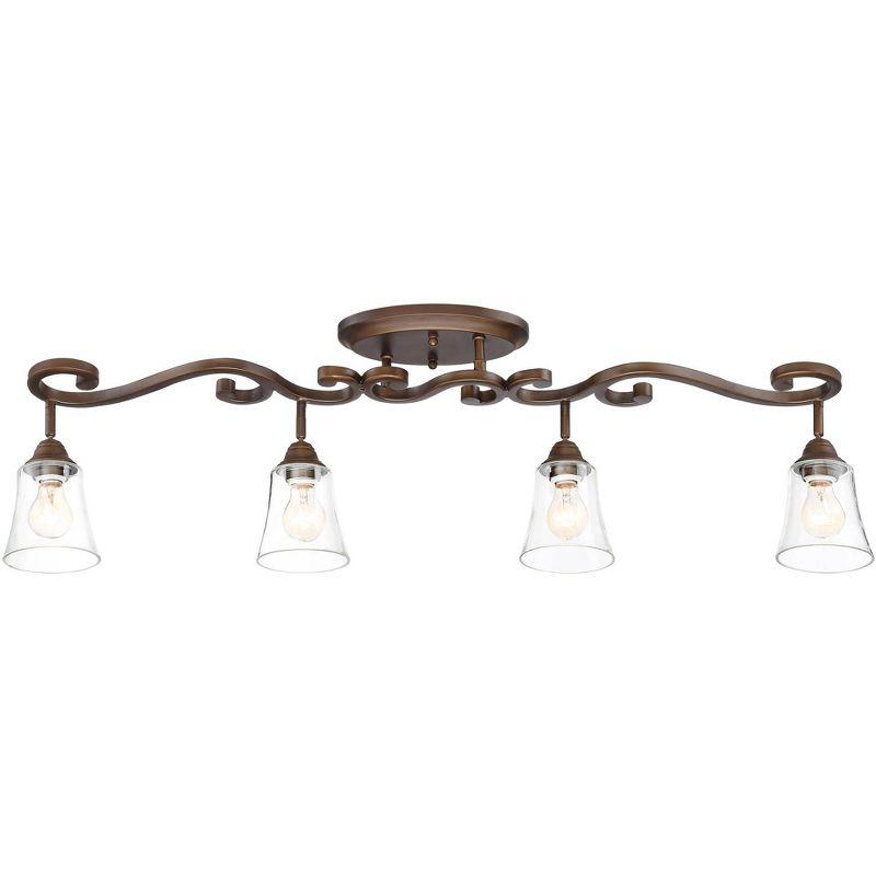 Pro Track Myrna Bronze Scroll Track Fixture with 4-Lights