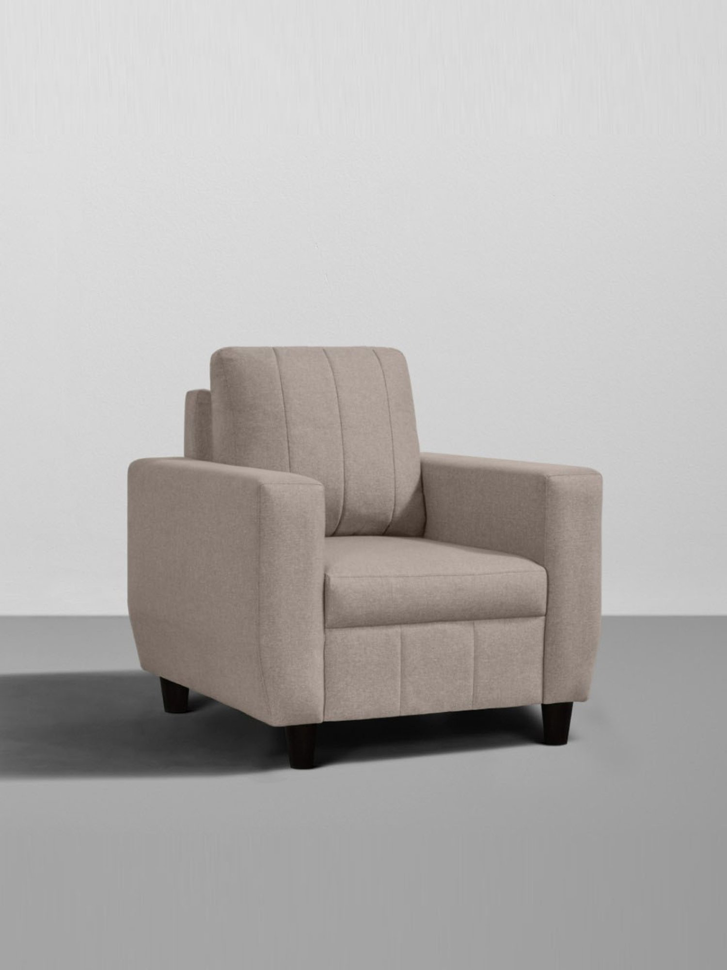 Sleepyhead Bae Pebble Brown Fabric 1 Seater Sofa