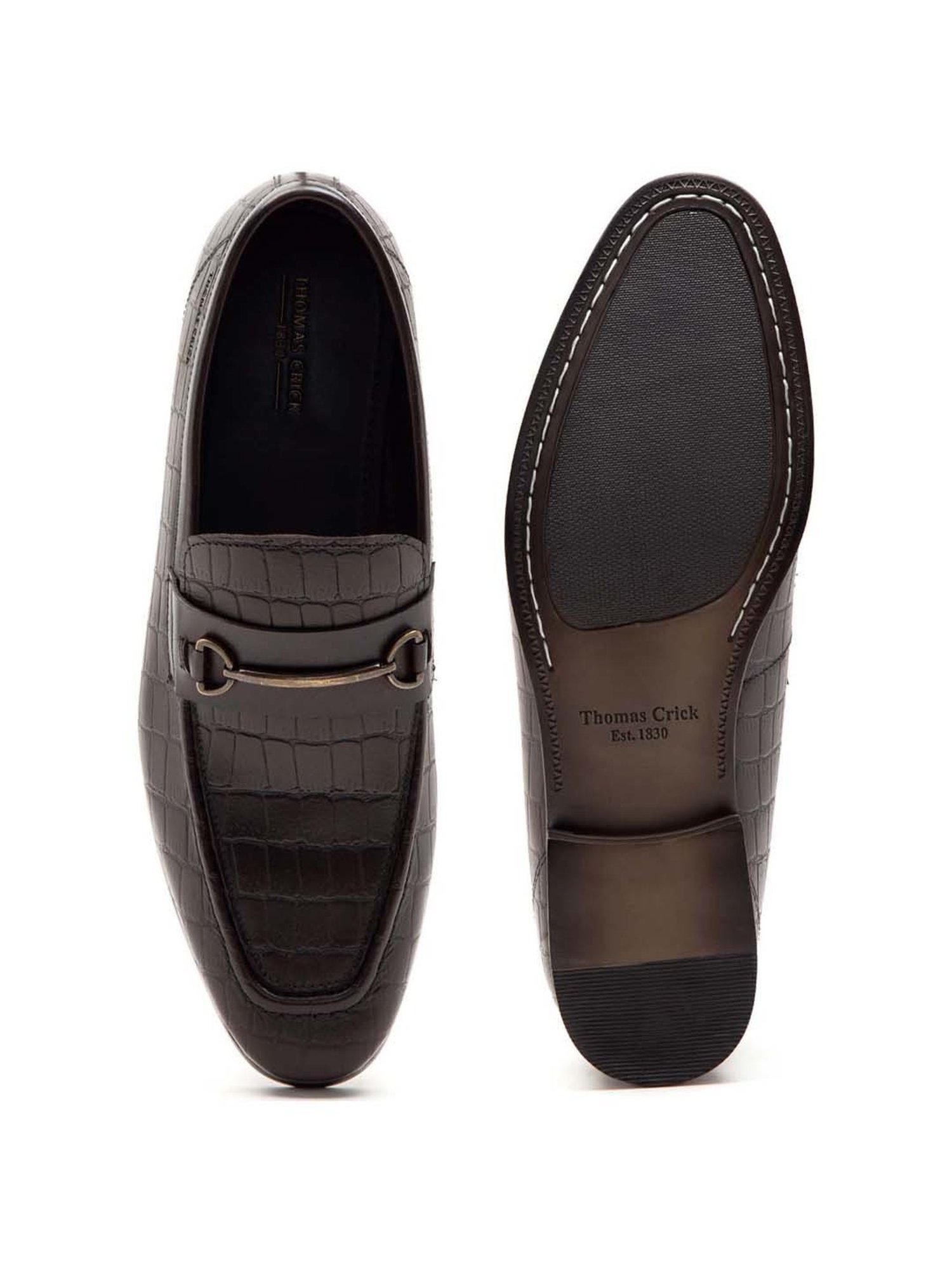 THOMAS CRICK Men's Dark Brown Formal Loafers