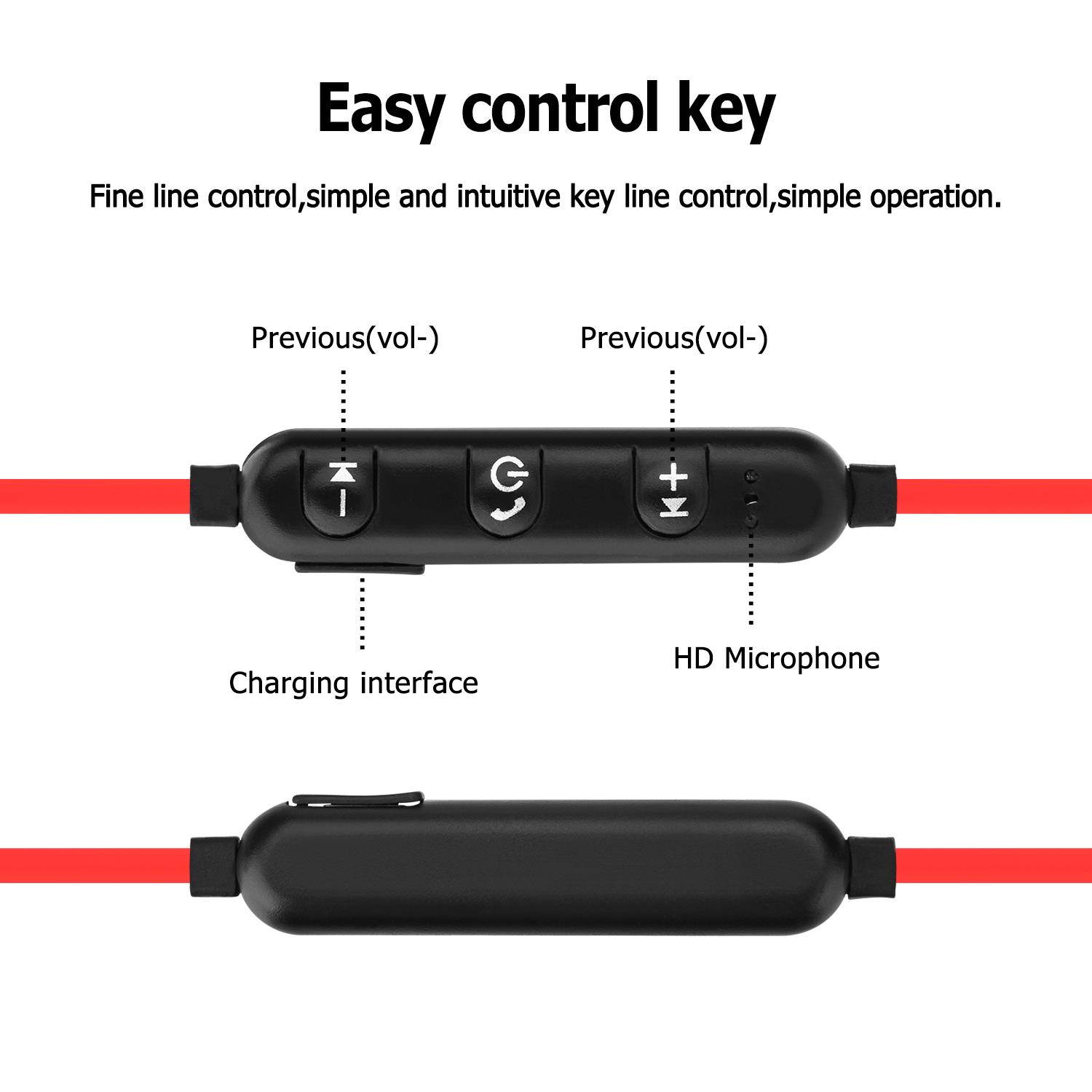 AGPtek Metal Magnetic Wireless Bluetooth Earphone Sports Headset Stereo Bass Headphone