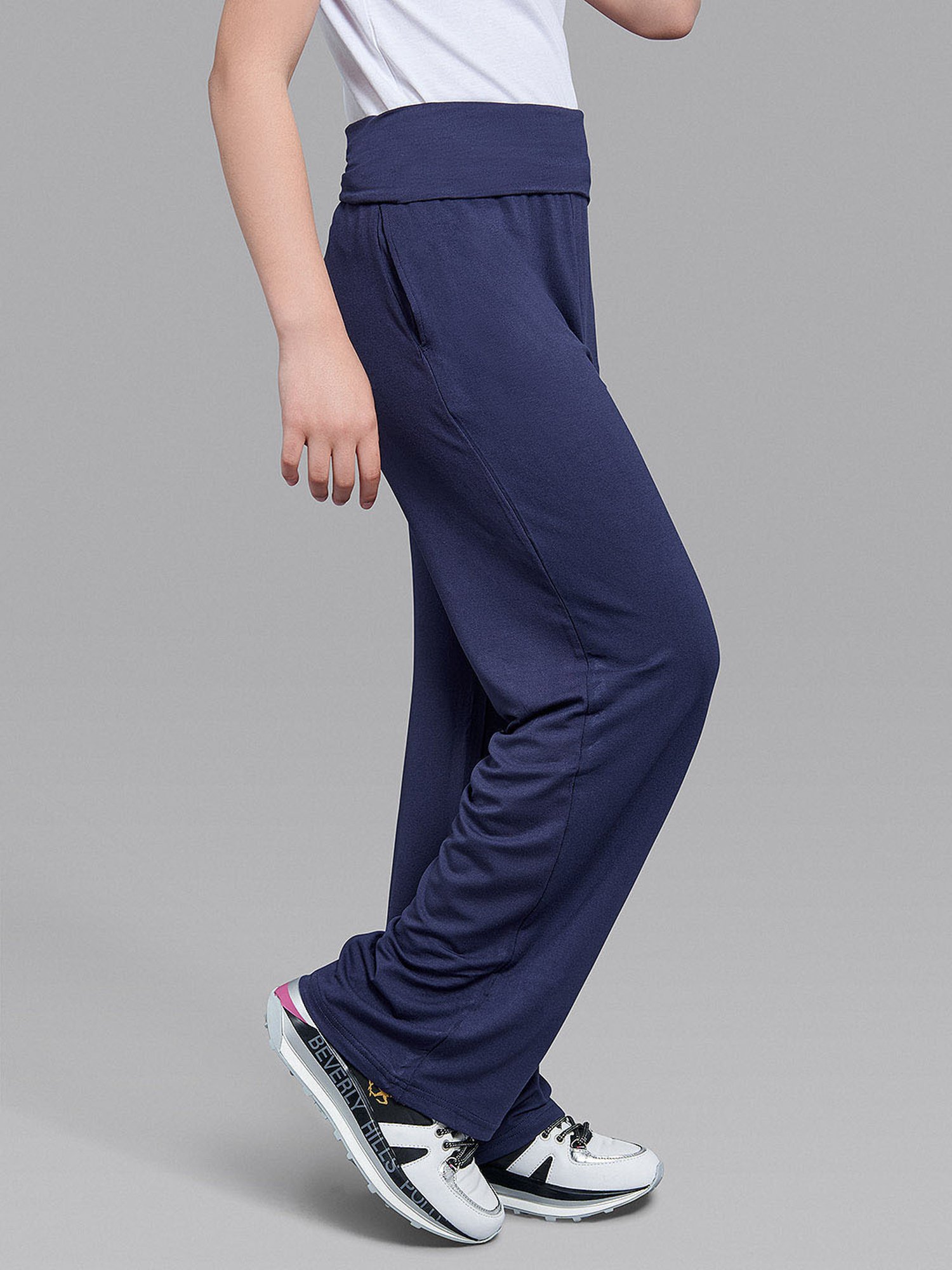 Beverly Hills Polo Club Kids Navy Solid Yoga Pants