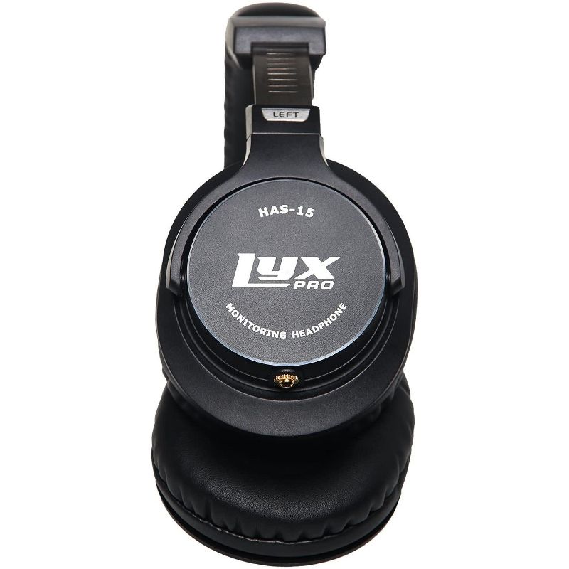 LyxPro HAS-15 Studio Headphones Closed-Back Over The Ear Headphone with Detachable Cables, Sound Isolation, Professional Studio Recording, Music Listening