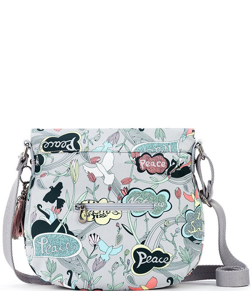 Sakroots Artist Circle Floral Foldover Crossbody Bag