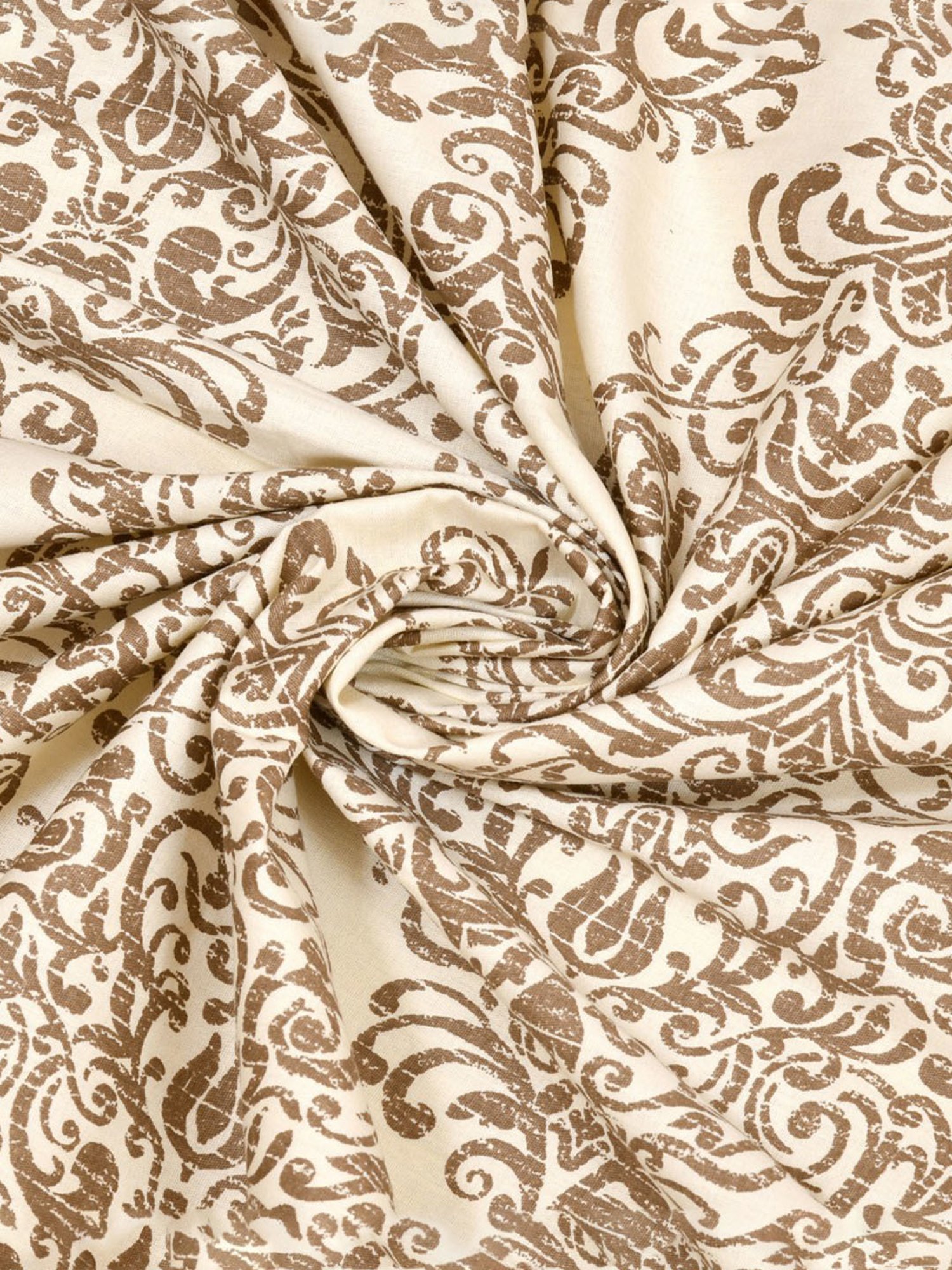 BELLA CASA Printed Purple 220 TC Cotton King Bedsheet with 2 Pillow Covers