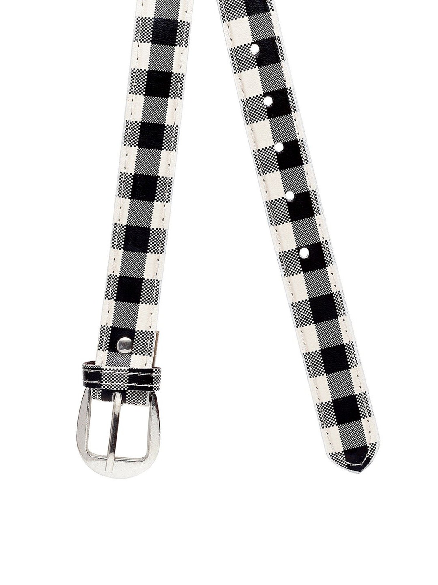 Apsis White & Black Waist Belt for Women