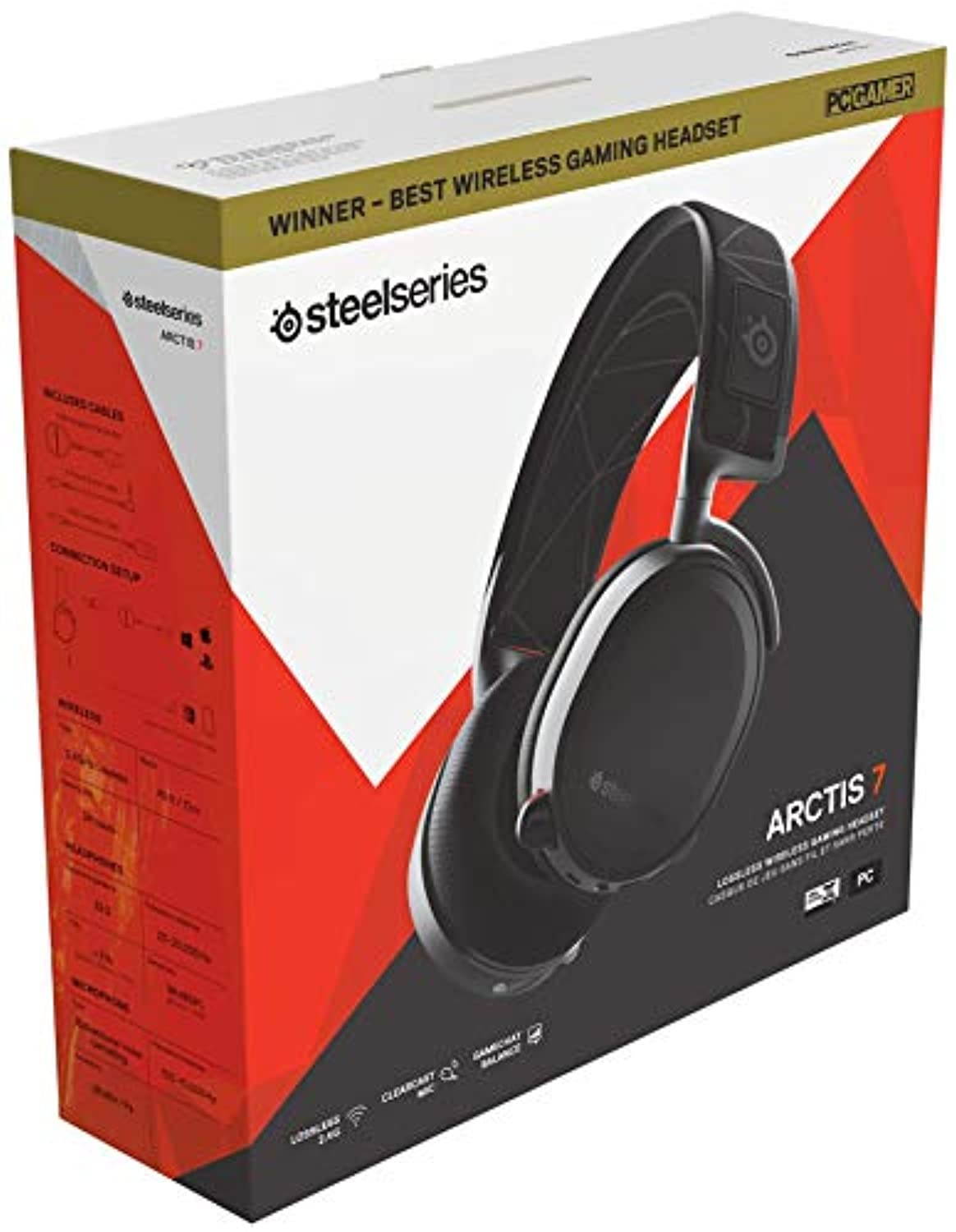 SteelSeries Casque Gamer Arctis 7 Noir 2019 (61505)