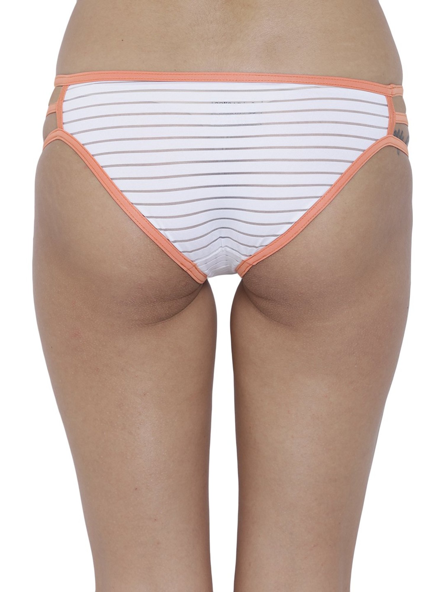 BASIICS by La Intimo Multicolor Striped Bikini Panty ( Pack Of 5 )