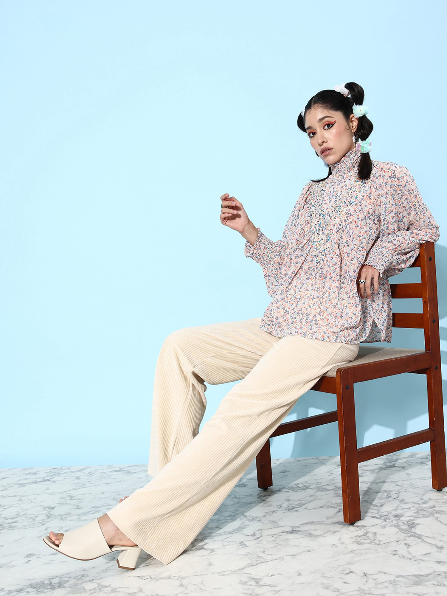 QUIERO Multicolor Embellished Top