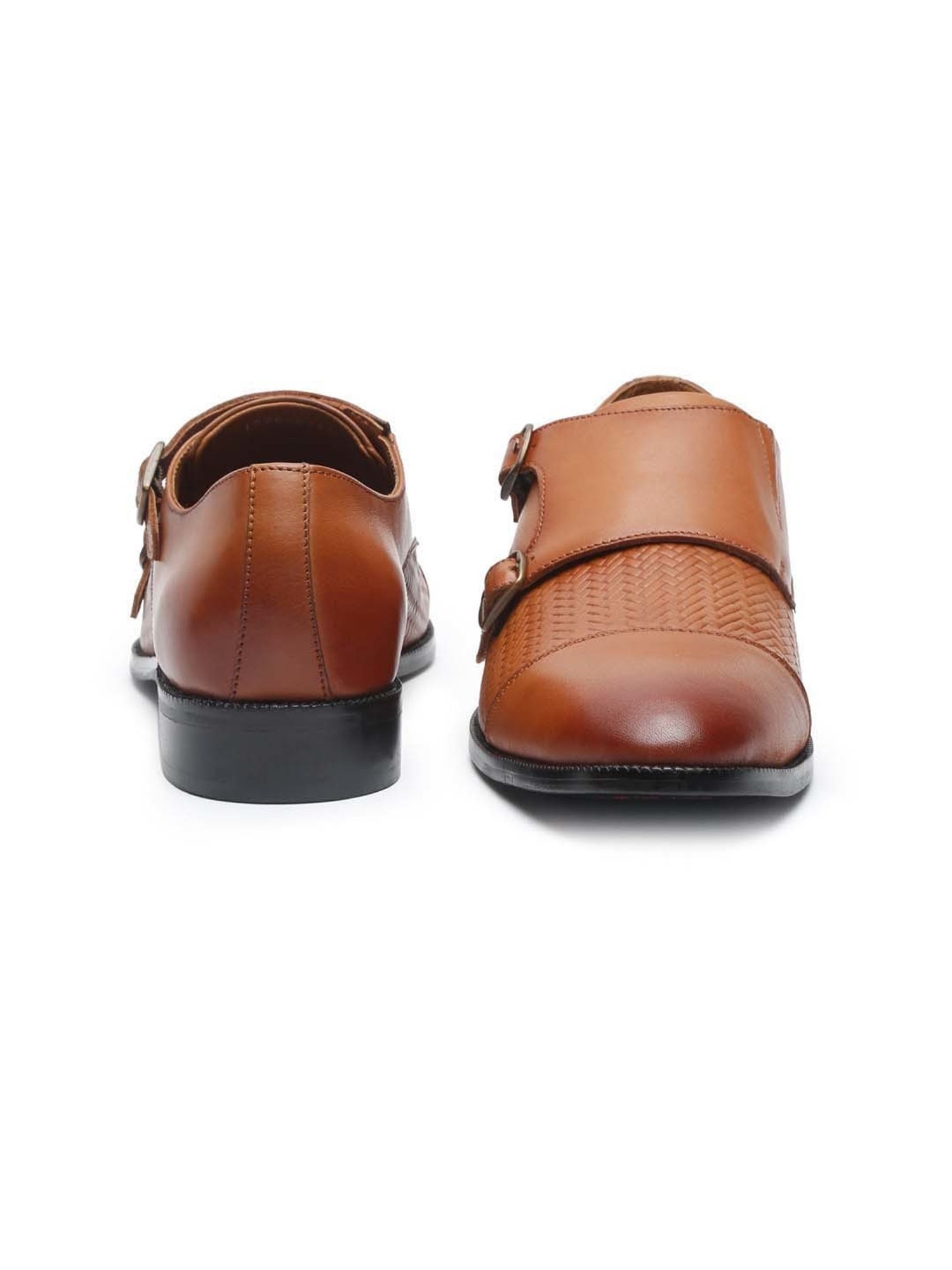 Louis Stitch Men's Russet Tan Monk Shoes