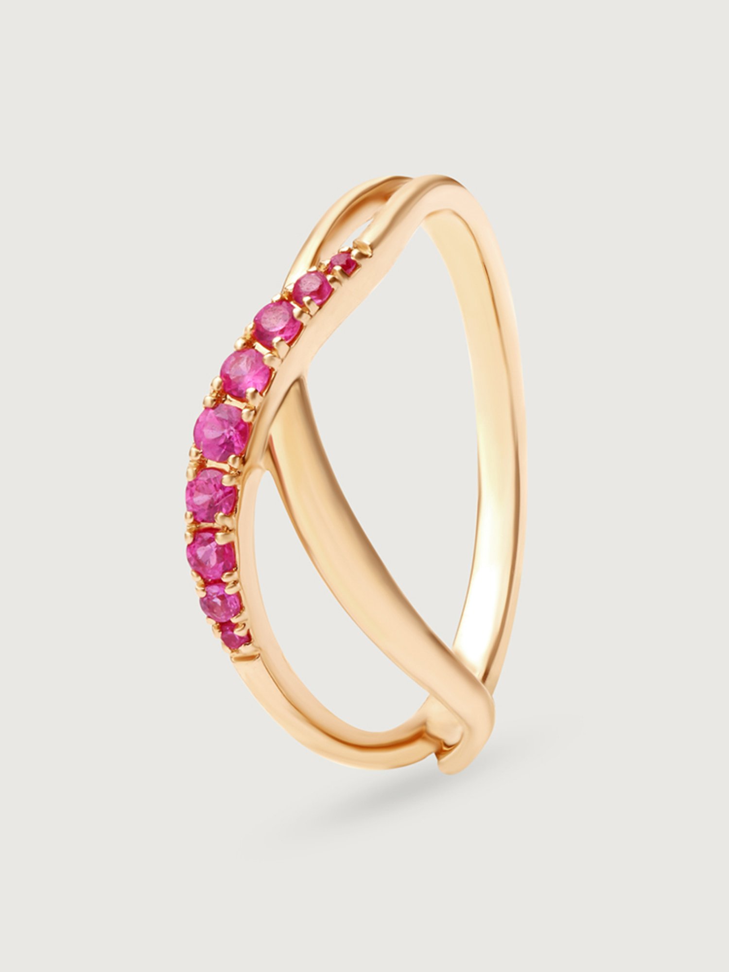 Mia by Tanishq Moonlit Ruby Charm 14k Gold & Finger Ring