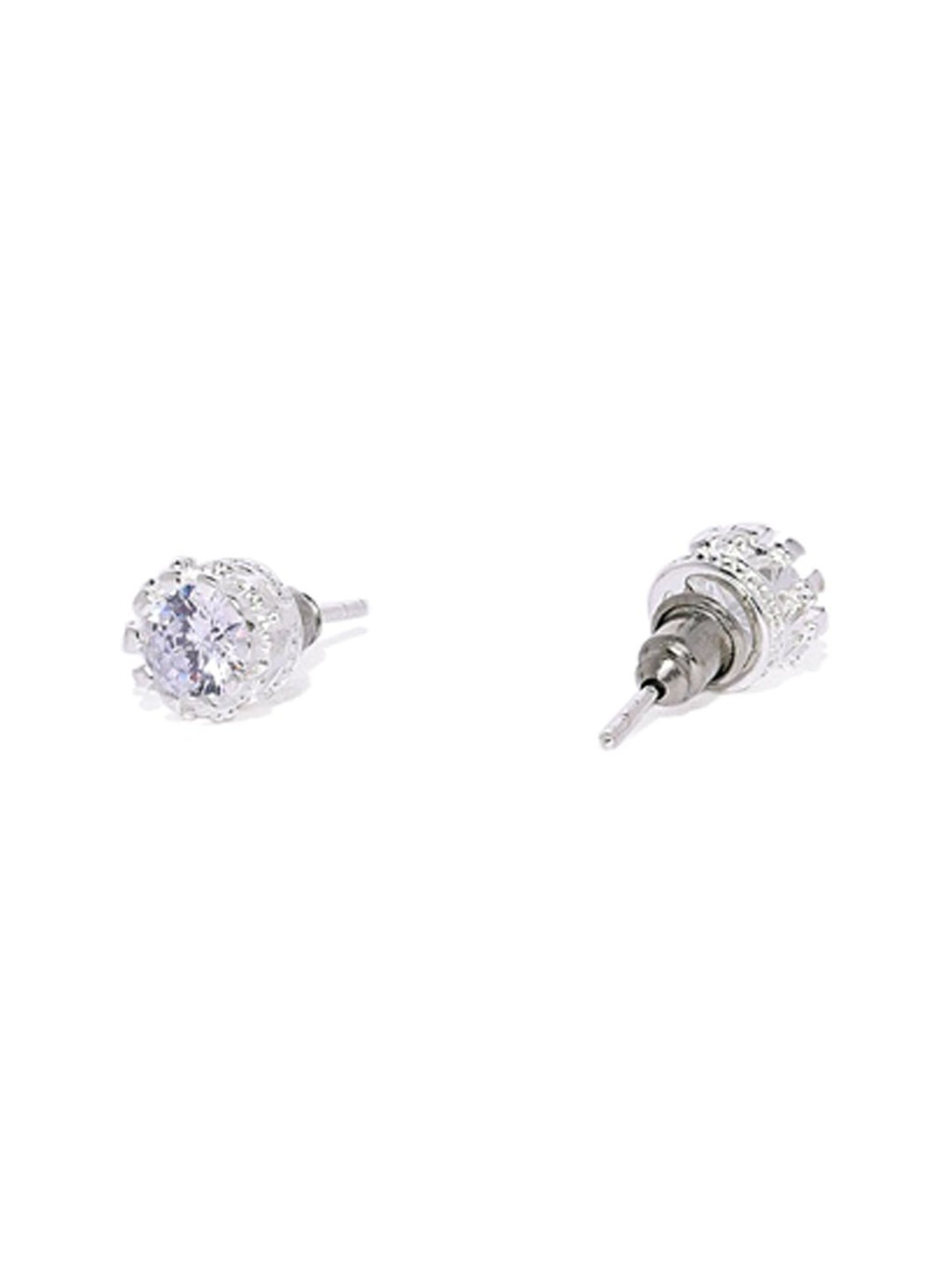 OOMPH Crown Design Cubic Zirconia Earrings & Ring Set