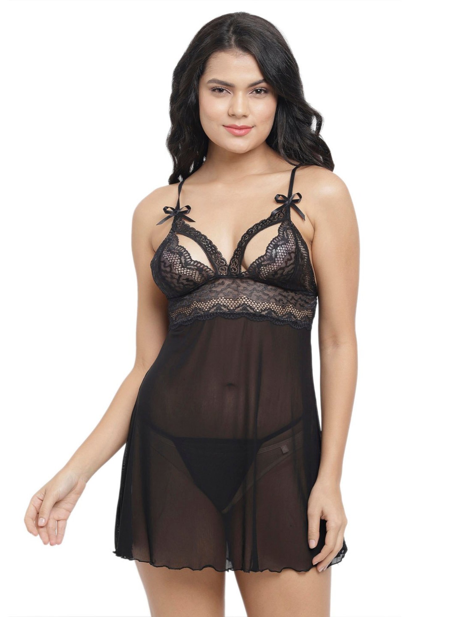 N-Gal Black Lace Babydoll