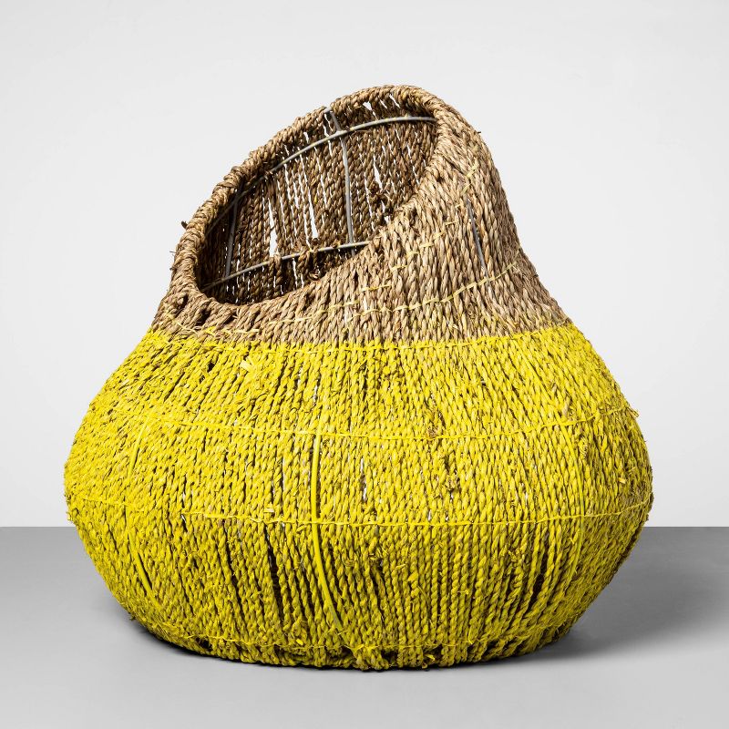 15"x17" Decorative Sea Grass Gourd Basket Yellow - Opalhouse™