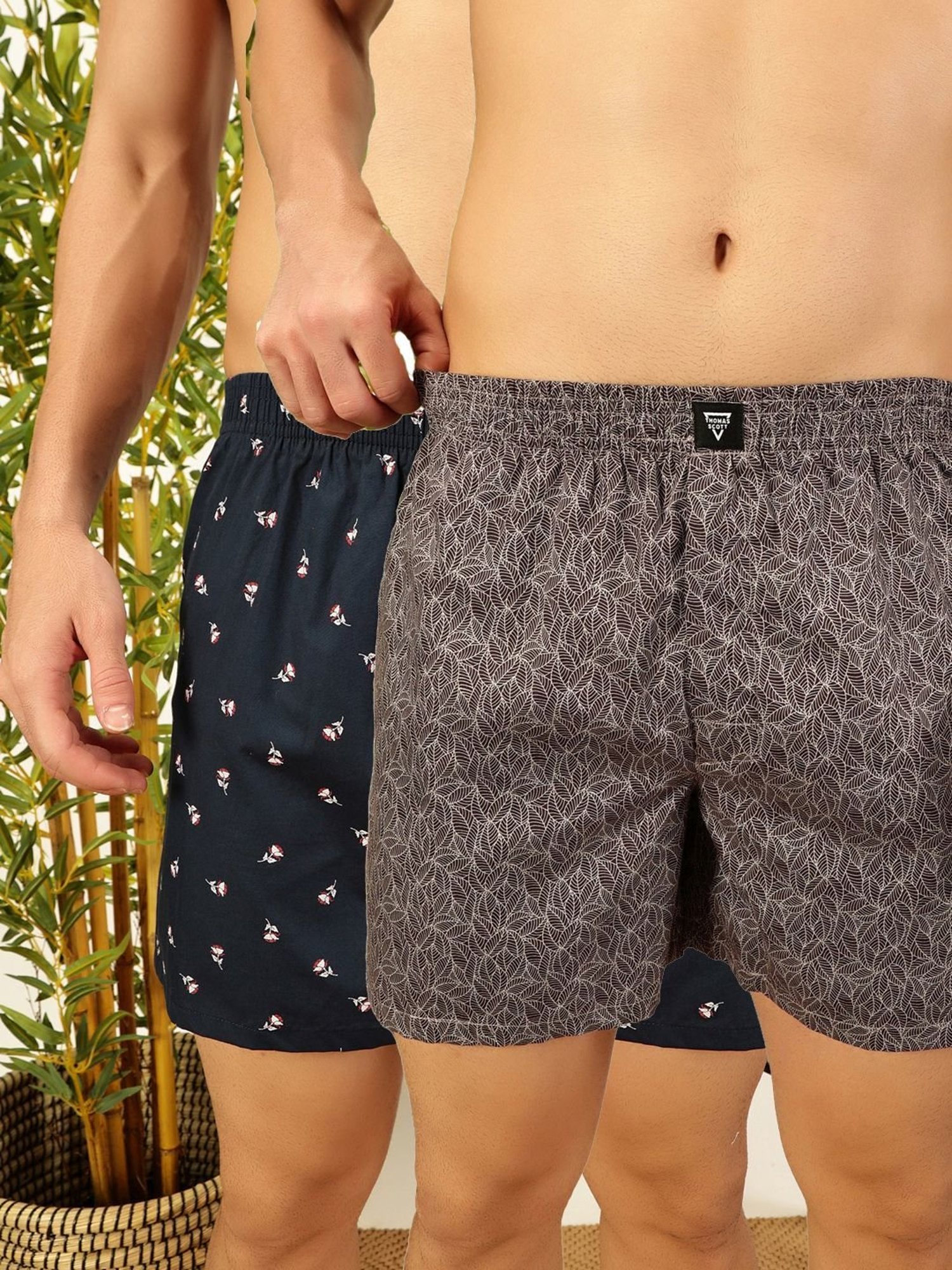 Thomas Scott Multicolored Regular Fit Printed Boxers - Pack Of 2