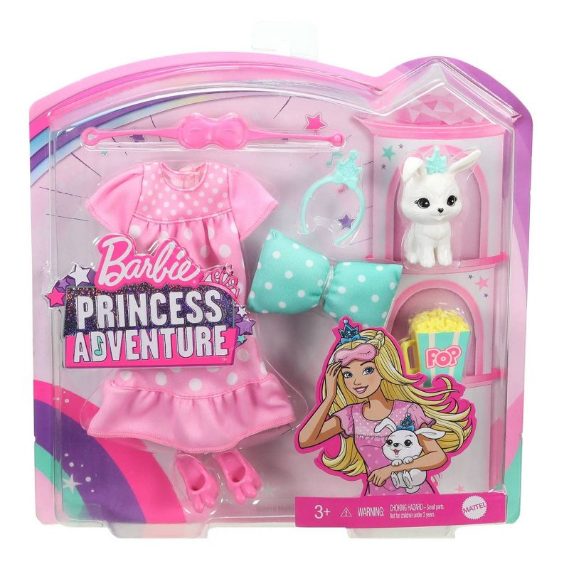 Barbie Princess Adventure Doll Clothes Fashion Pack with Pet Bunny
