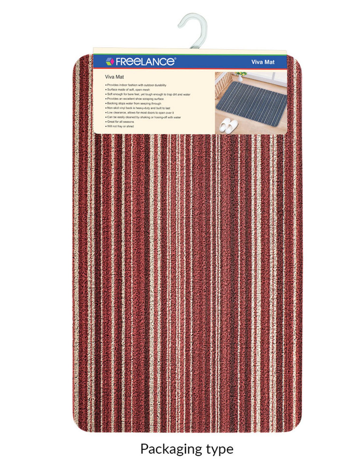 Freelance Grey PVC Set of 1 Door Mats