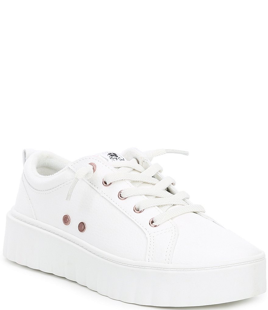 Roxy Sheilahh Pebbled Faux Leather Platform Sneakers