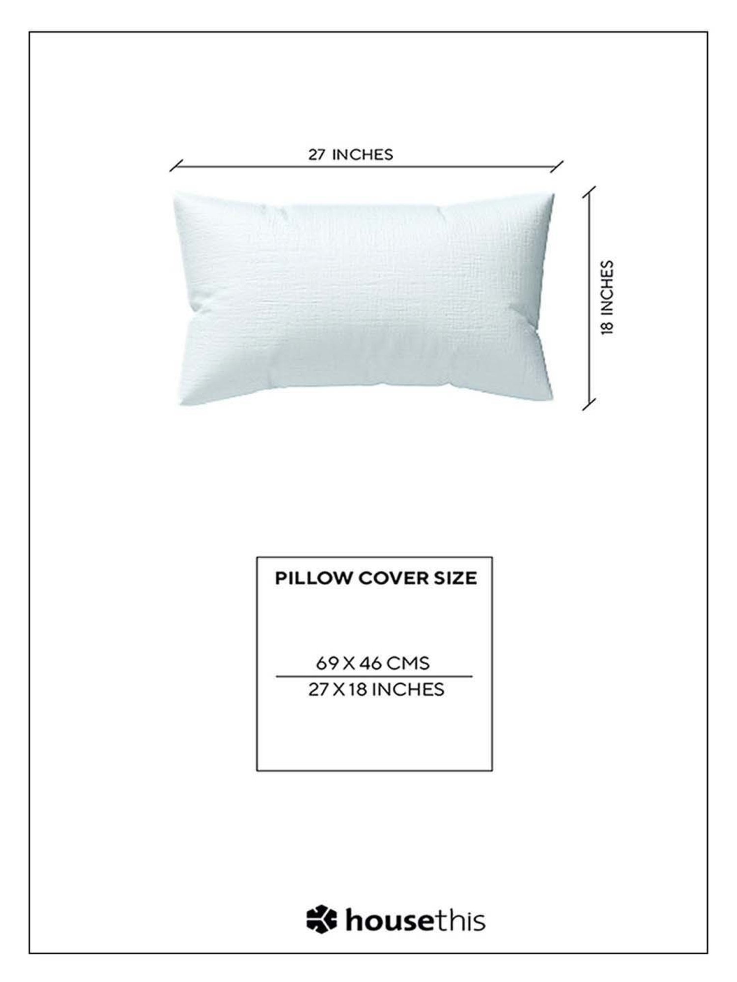 House This Gamathi Rust Cotton 144 TC Pillows - Set of 2