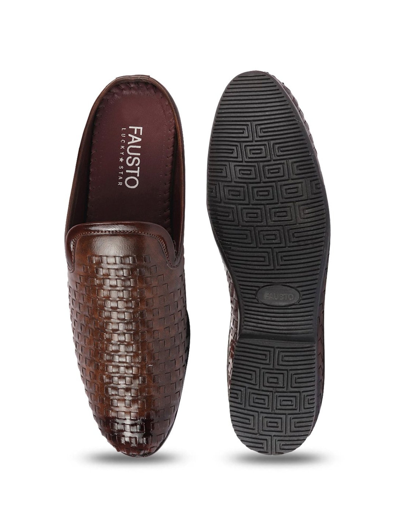 Fausto Men's Brown Mule Shoes