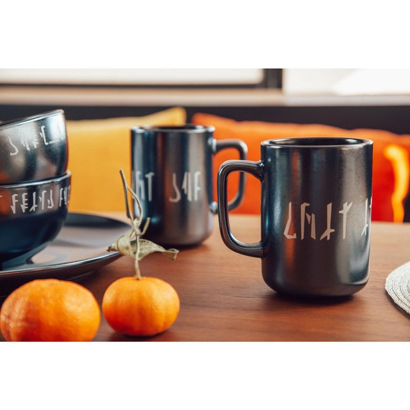 Robe Factory LLC Star Wars The Mandalorian 8-Piece Limited Edition Stoneware Dinnerware Set